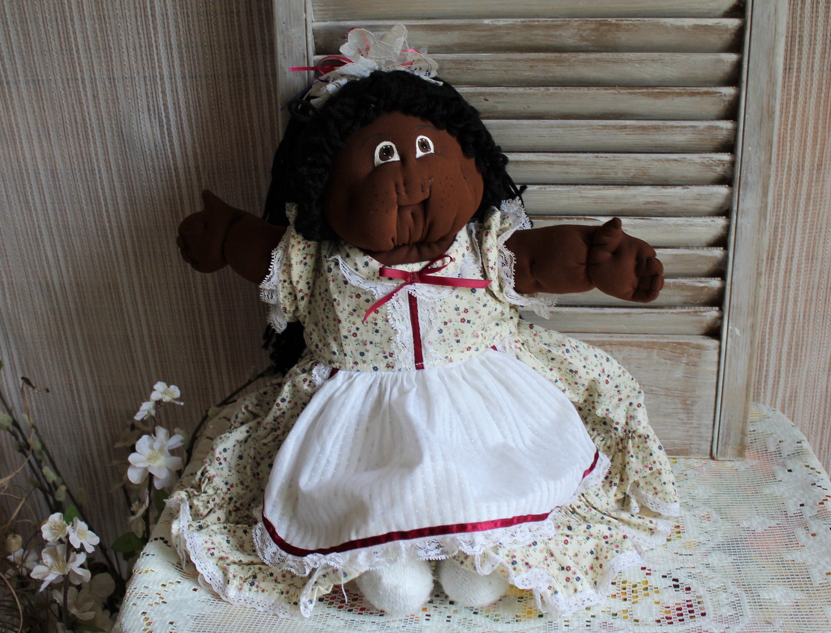 Vintage Brown Eyes Black Hair Handmade Cabbage Patch Kids Etsy