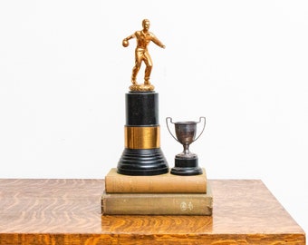 1948 Bowling Trophy Vintage Sports Shelf Decor