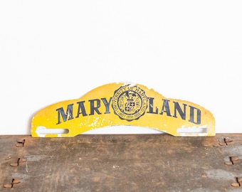 University of Maryland License Plate Topper Vintage Wall Decor