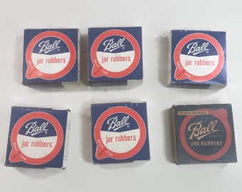 5 Boxes Vintage BALL Regular Jar Rubber Seals New Old Stock Total 60