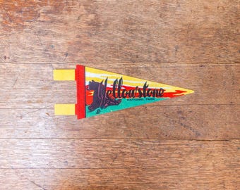 Yellowstone national park felt pennant vintage mini retro wall decor