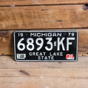 Michigan 1979 Great Lake State License Plate Vintage Wall Hanging Decor