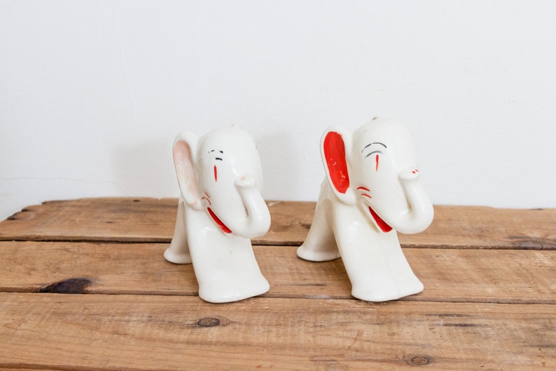 Uhl Pottery Elephant Planters Ceramic Japan Vintage Etsy