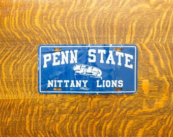 Penn State University Booster License Plate Vintage Nittany Lions Decor