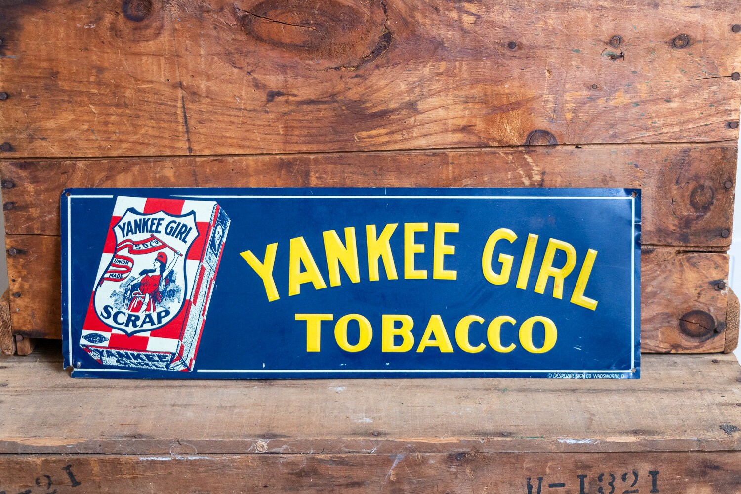 Yankee Girl Tobacco Tin Sign Vintage Wall Hanging Advertising Decor  Reproduction