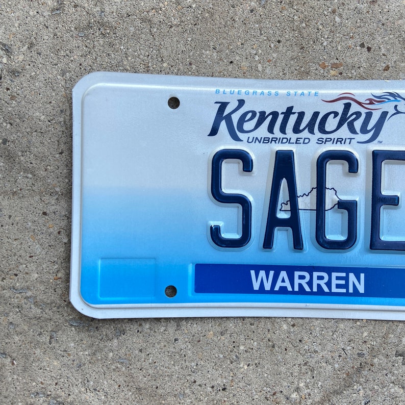 2005 Kentucky Vanity License Plate KY SAGE Kitchen Decor Sign image 2