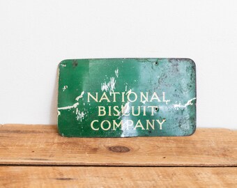 National Biscuit Company Sign Vintage Green Kitchen Wall Decor
