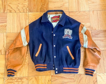 University of Illinois Letterman Jacket Vintage Collegiate Illini Coat Sports Memorabilia