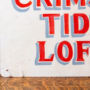 Crimson Tide Loft Vintage Alabama Sign Painted Metal Wall Decor image 5