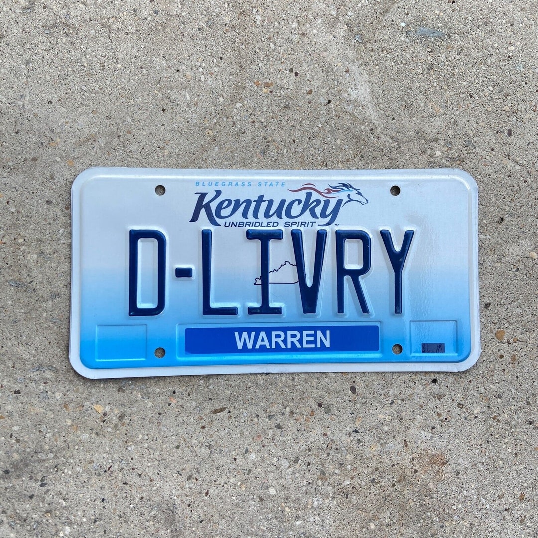 2005 Kentucky Vanity License Plate KY DLIVRY Delivery Nurse Pizza