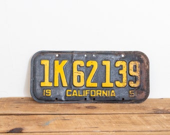 California 1951 License Plate Vintage Wall Hanging Decor