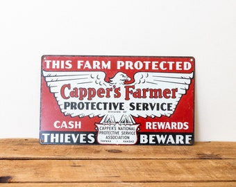 Capper's Farmer Tin Sign Vintage Farmhouse Decor