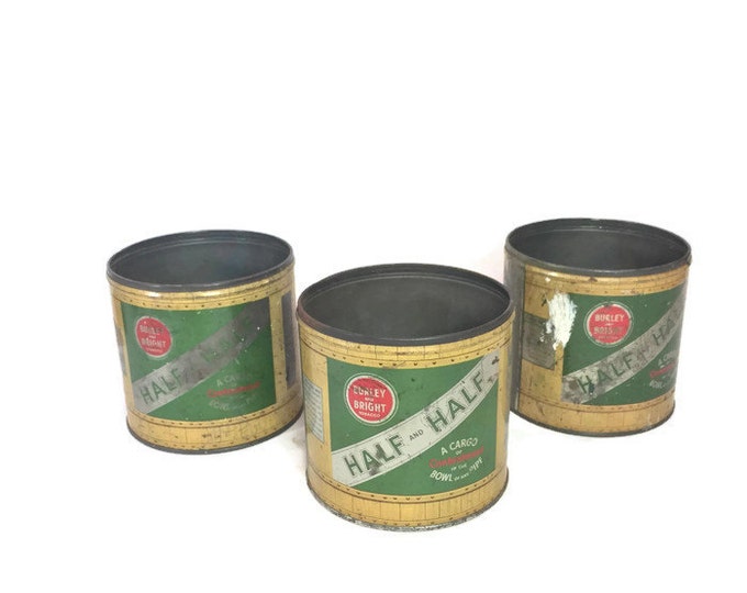 Half and Half Tobacco Tin Set of 3 Vintage Storage Etsy