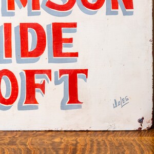 Crimson Tide Loft Vintage Alabama Sign Painted Metal Wall Decor image 6