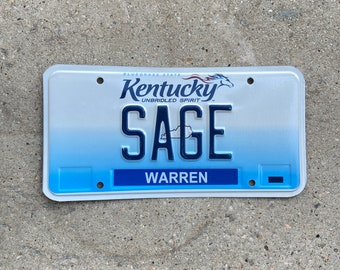 2005 Kentucky Vanity License Plate KY SAGE Kitchen Decor Sign