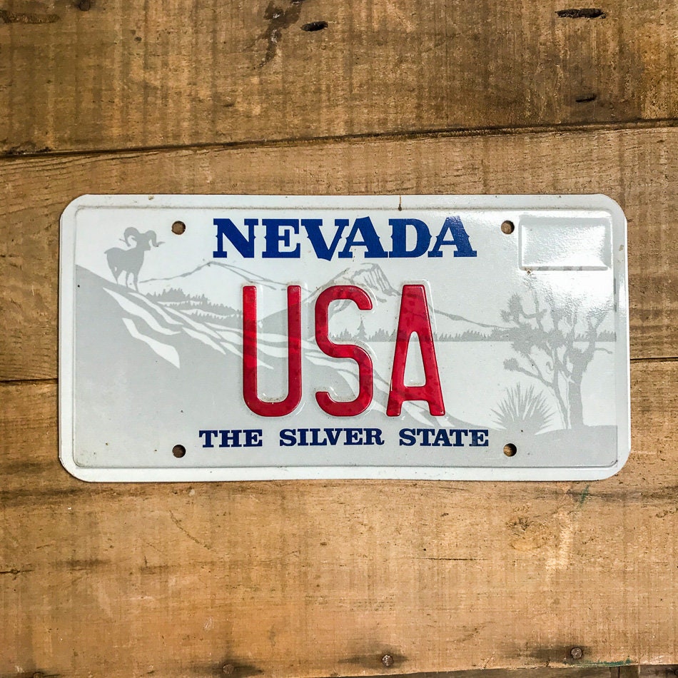 USA Nevada Souvenir Vanity License Plate Etsy