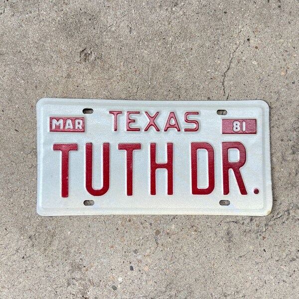 Texas Vanity Plate Etsy