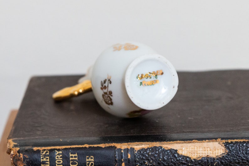 Limoges Lovers Gilt Pitcher Vintage Golden Porcelain Decor Etsy