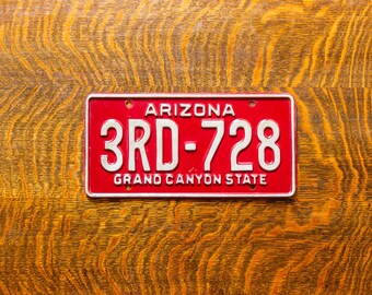 1980 Arizona Red Truck License Plate Vintage Wall Hanging Decor 3RD728