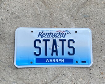 2005 Kentucky Vanity License Plate KY STATS Statistics