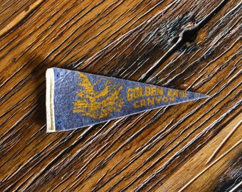 Golden canyon pennant vintage mini yellowstone national park wall decor