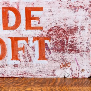 Crimson Tide Loft Vintage Alabama Sign Painted Metal Wall Decor image 9