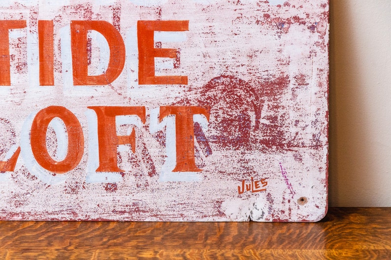 Crimson Tide Loft Vintage Alabama Sign Painted Metal Wall Decor image 9