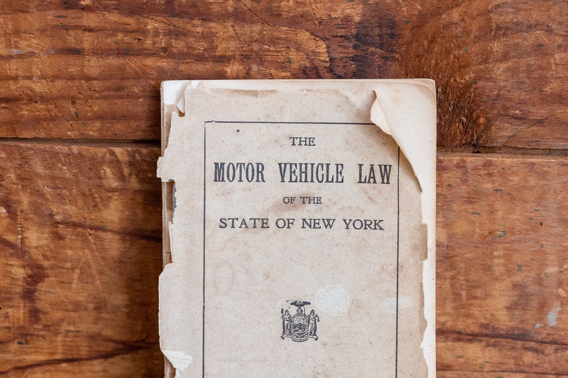 1924 New York Motor Vehicle Law Booklet Vintage Car Automobile | Etsy