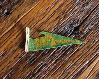 Lower falls yellowstone pennant mini green vintage national park wall decor