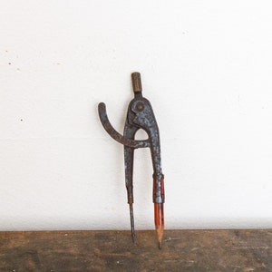 Industrial Compass Divider Vintage Tool