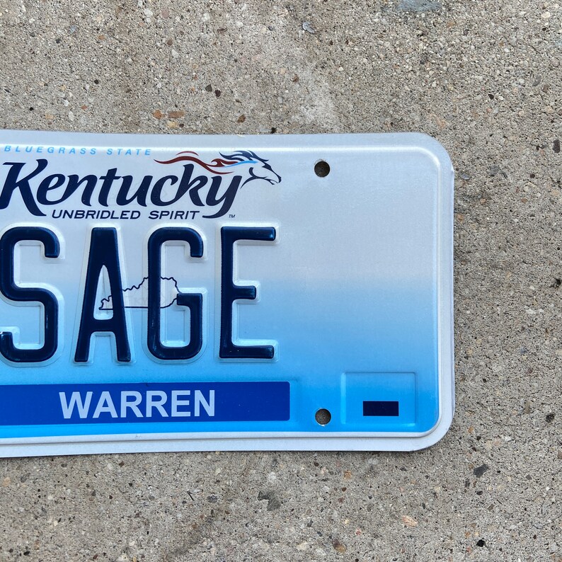2005 Kentucky Vanity License Plate KY SAGE Kitchen Decor Sign image 3