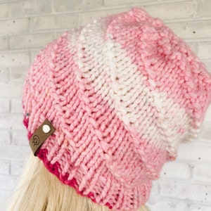 KNITTING PATTERN Swirling Pearl Beanie Digital Download DIY Knitting Hat Instructions image 6