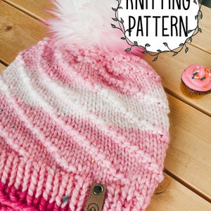 KNITTING PATTERN Swirling Pearl Beanie Digital Download DIY Knitting Hat Instructions image 3