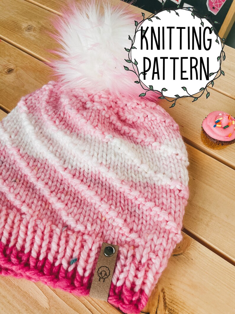 KNITTING PATTERN Swirling Pearl Beanie Digital Download DIY Knitting Hat Instructions image 3