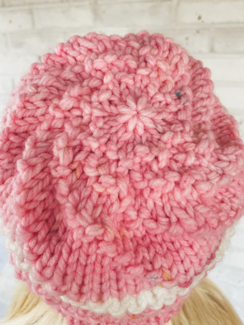 KNITTING PATTERN Swirling Pearl Beanie Digital Download DIY Knitting Hat Instructions image 5