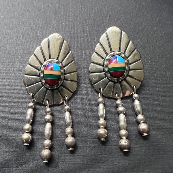 Native America Indian Jewelry,Navajo Earrings,Indian Jewelry,American Indian Jewelry,Concho Earrings,Indian Jewelry