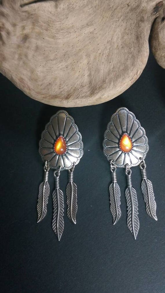 Native America Indian Jewelry,Navajo Earrings,Ind… - image 1