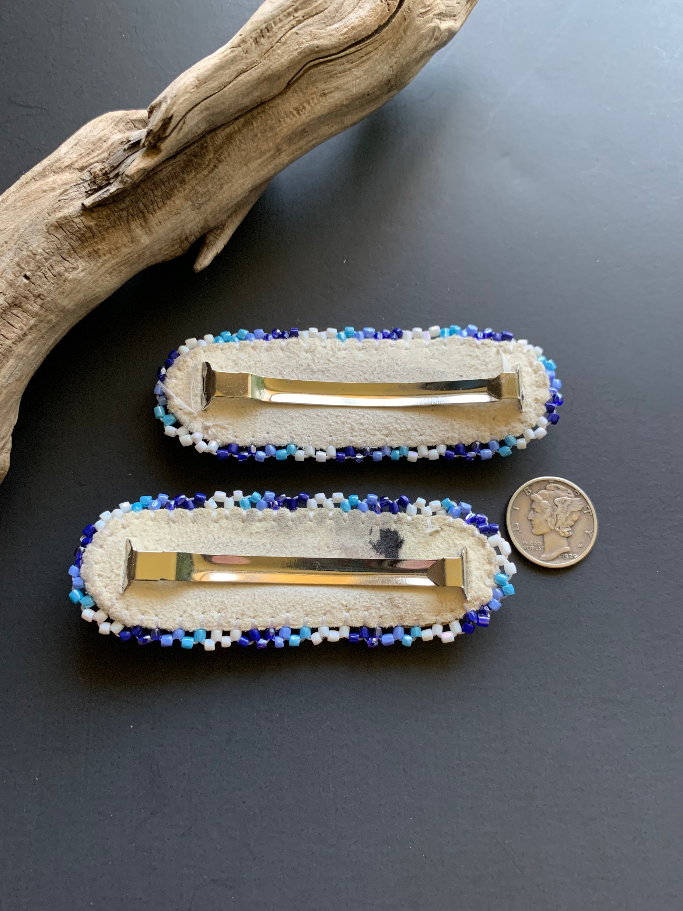 Native America Indian Hair Barrettes Navajo Glass Beaded Hair Etsy UK