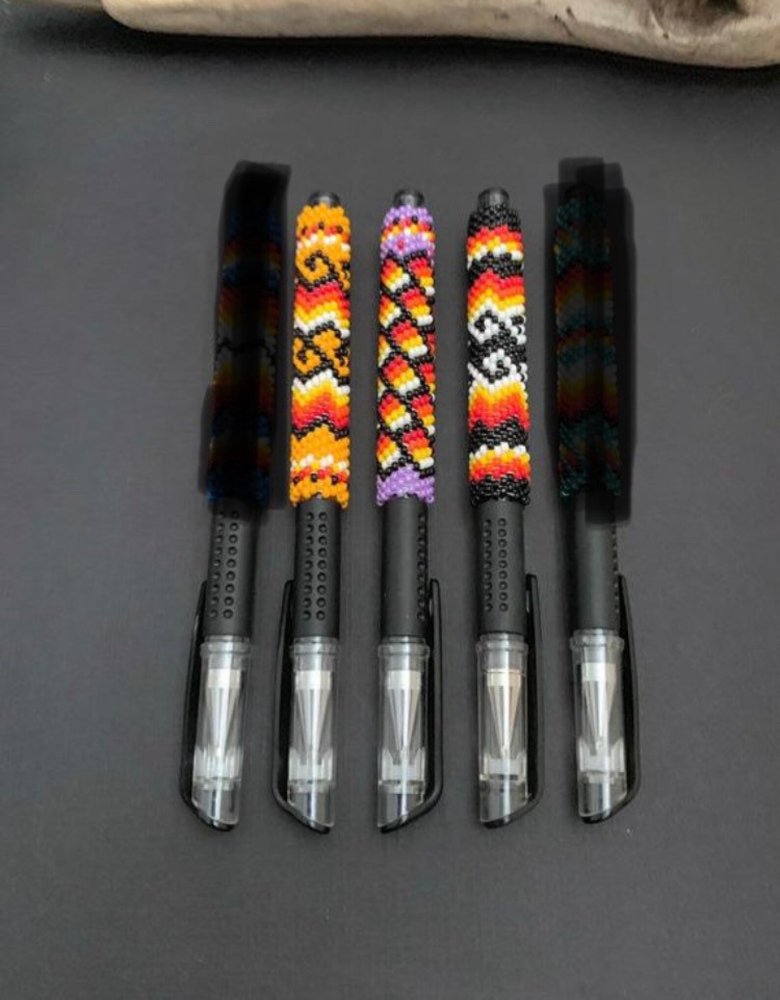 Native America Beaded Pens Navajo Beaded Ink Pens Native Etsy