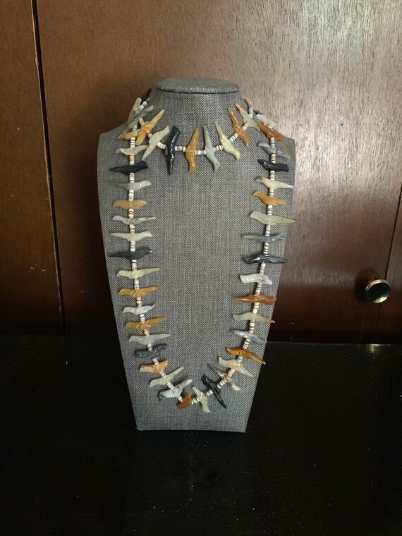 Native America Indian Necklace, Navajo Vintage Fet