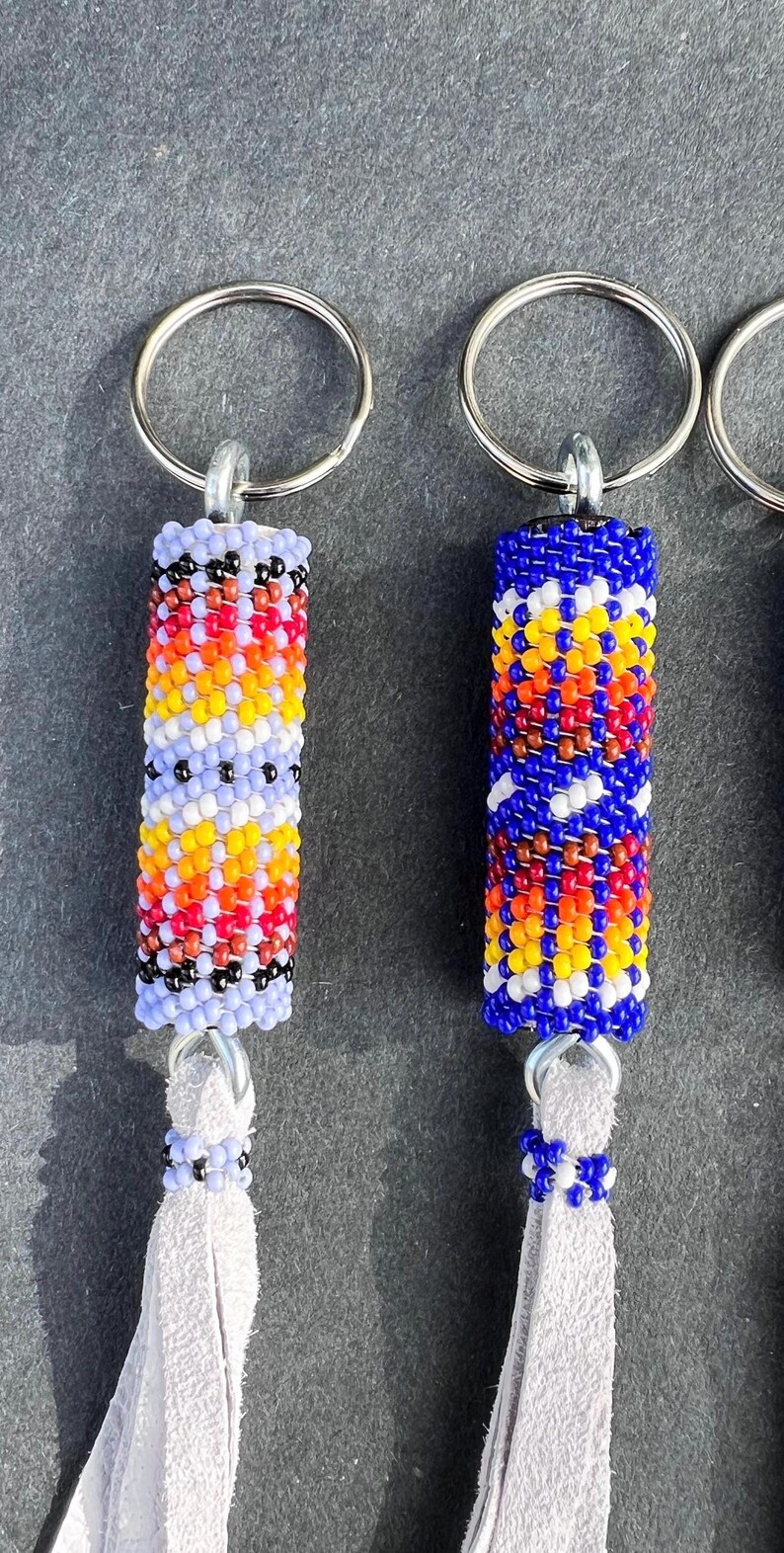 Indigenous Key Rings Beaded Navajo Keychain, Native American Keyring, Leather Fringe - Etsy