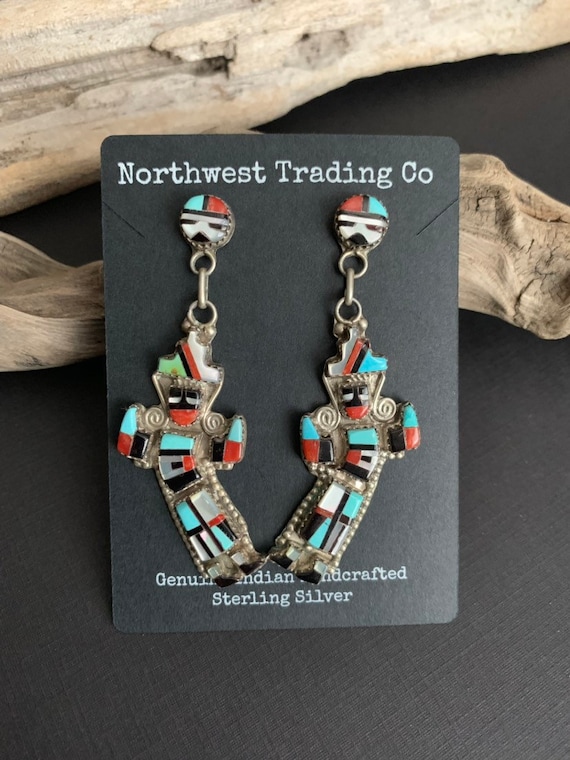 Native American Earrings, Turquoise Earrings,Zuni
