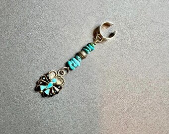 Vintage Regina WALLACE Zuni Turquoise MOP Inlay Sterling  display picture 2