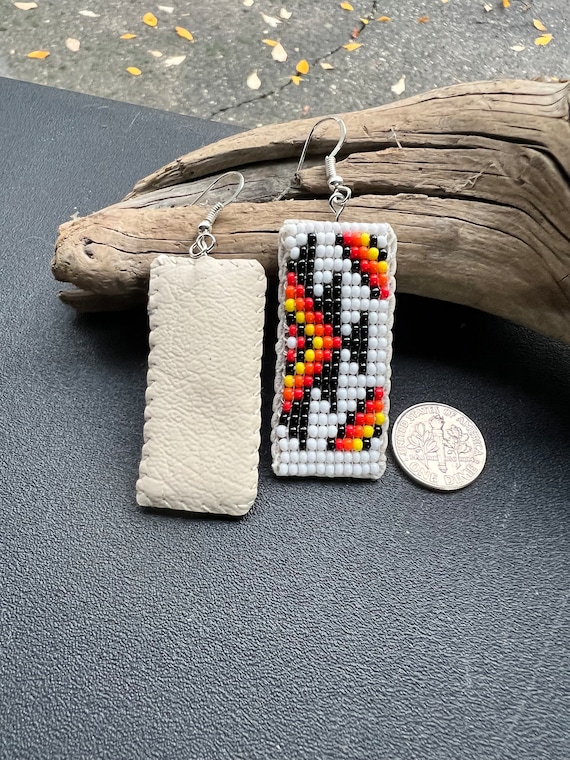 Native America Indian Jewelry, Navajo Beaded Earrings
