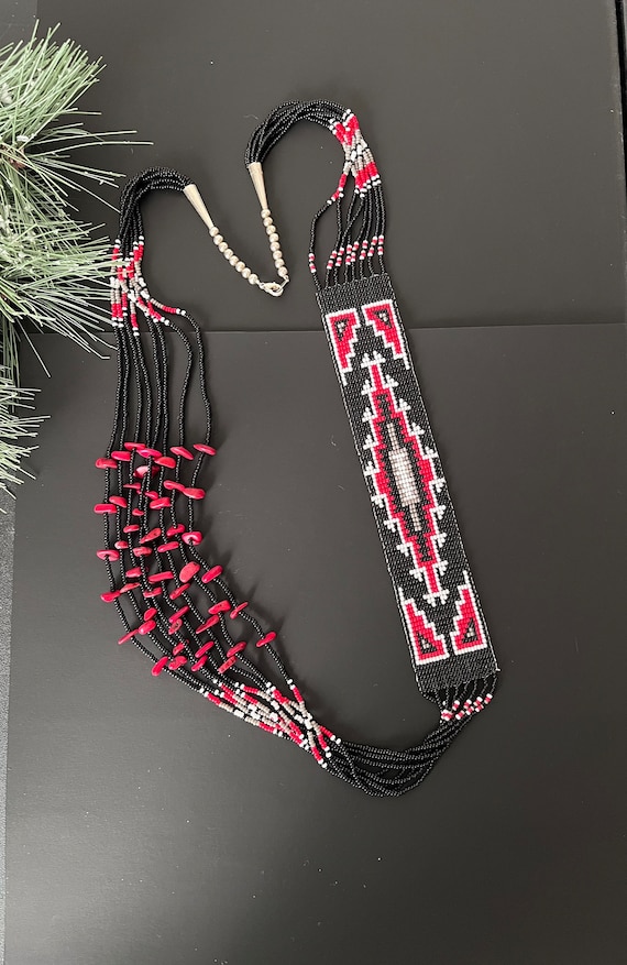 Native American Indian Jewelry, Navajo Rug Necklac