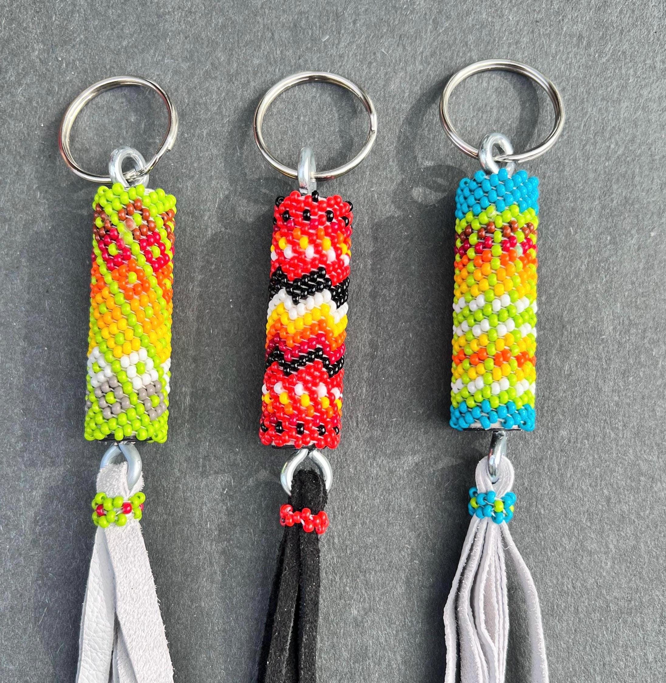 Native Key Chain Beaded Navajo Keychain, Keychain, Indian Keyring, Native American ...