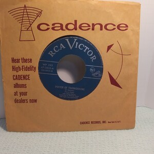 ペリー・コモ - Prayer of Thanksgiving / Rock of Ages 45 ビニールレコード
