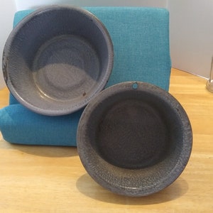 Two Small Graniteware Bowls Mid 20th Century