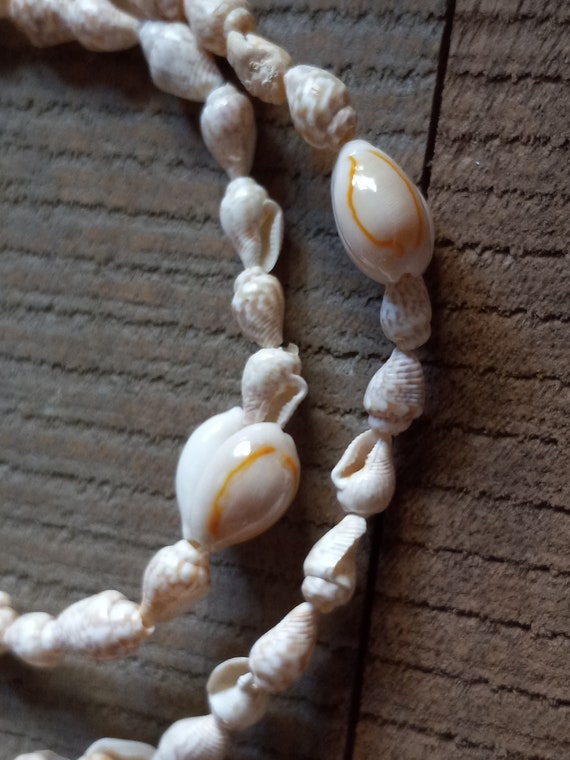 Seashell Neckless 36" made of Two Different Size … - image 2