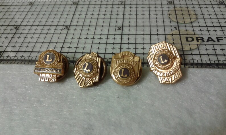 100/% attendance Lions pins